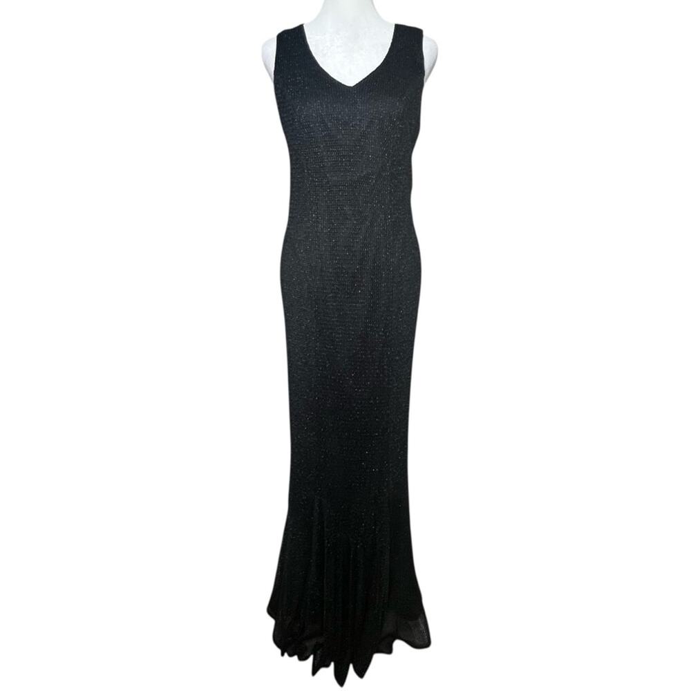 Vintage Sparkle Maxi Dress 8 Y2K Onyx Nite Whimsigoth Stretchy Witchy Goth